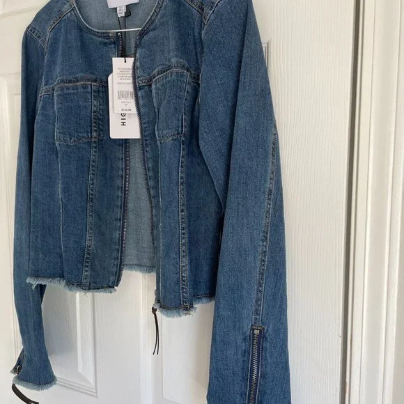 DENIM RACER JACKET - Picture 5 of 6